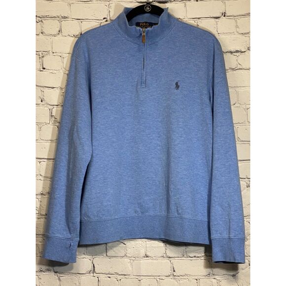 Polo by Ralph Lauren Men's 1/4 Zip Pullover Size M Blue - Picture 1 of 15